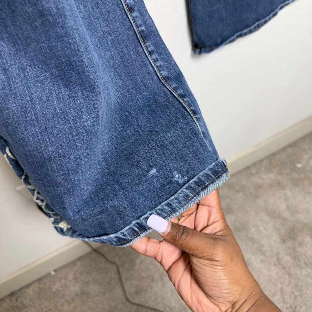 Driftwood Farrah Women Jeans 29" Classic Fit Embroidered Flare Boho Western - Picture 7 of 14
